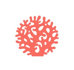 Fototapeta premium Coral logo. Isolated coral on white background
