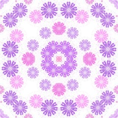 Colorful symmetrical flower illustration background