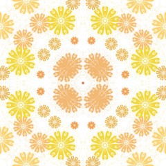 Colorful symmetrical flower illustration background