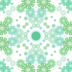 Colorful symmetrical flower illustration background