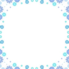 Colorful flower frame background for greating card design