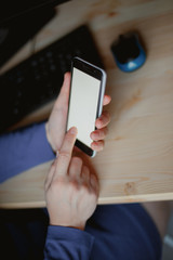 Coronavirus. Woman at the home office. Home working with computer. Working from home. In quarantine