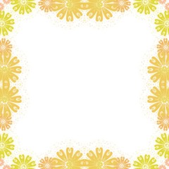 Colorful flower frame background for greating card design