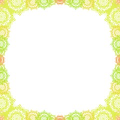 Colorful mandala frame illustration. Perfect for card design pattern