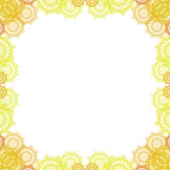 Colorful mandala frame illustration. Perfect for card design pattern