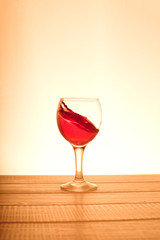 glass of red wine made at home