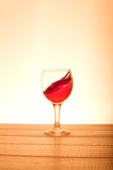 glass of red wine made at home