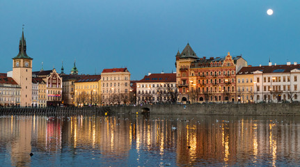 night view of prague