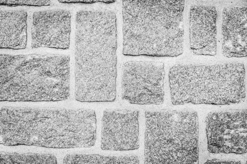 Mur en pierre noir et blanc