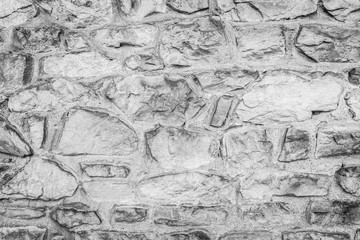 Fototapeta premium Mur en pierre noir et blanc
