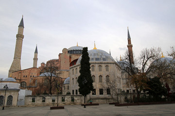 Fototapeta na wymiar Hagia Sophia, one of the most famous temple, Istanbul, Turkey