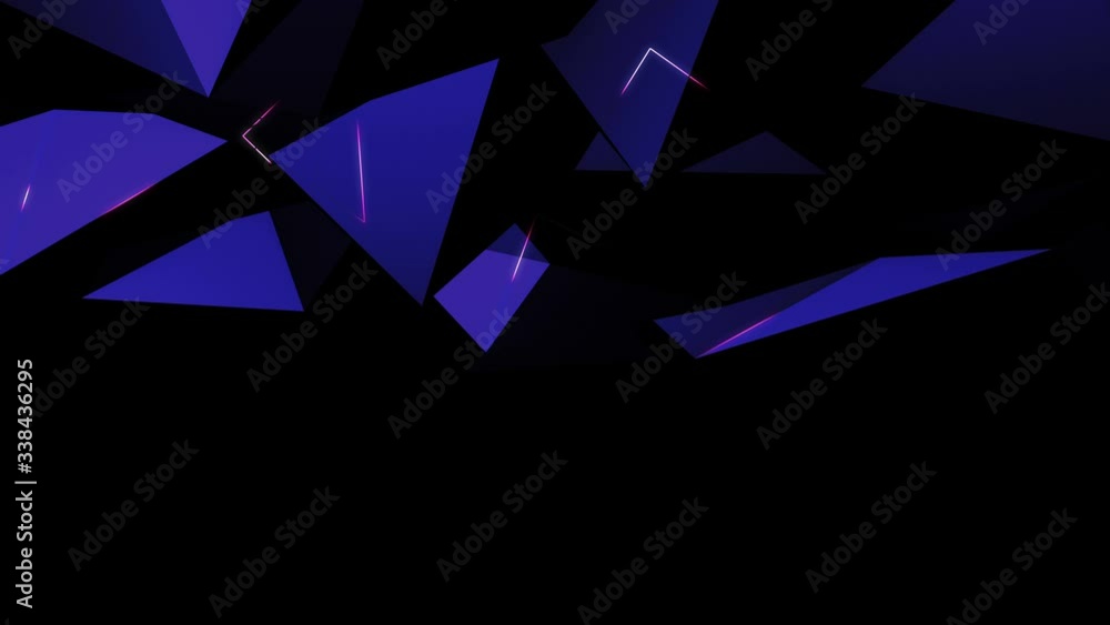 Poster 4k lowpoly triangular futuristic texture. intro background. animated presentaion cover. triangulatio
