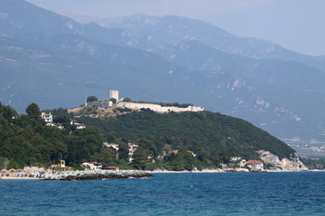 Aegean coast near the city of Platamonas in Greece