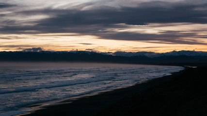 Dramatic clouds over the coast of New Zealand