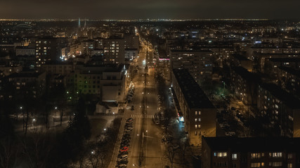 City by night, Europe, Poland, Mazovia - obrazy, fototapety, plakaty