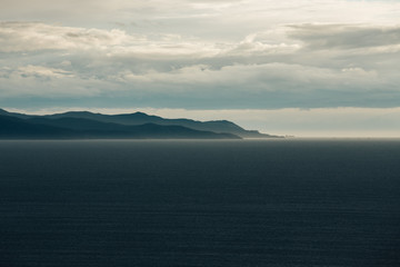 Dramatic clouds over the coast of New Zealand