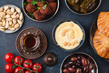 Middle Eastern assorted meze