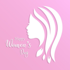 Happy Women's Day flat Background 