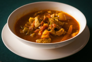 Soup with chicken and vegetables