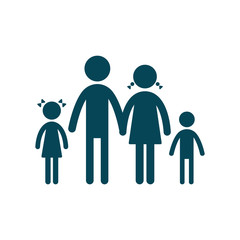 family icon on white background. vector symbol