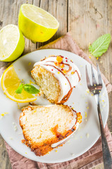 Homemade lemon bundt cake