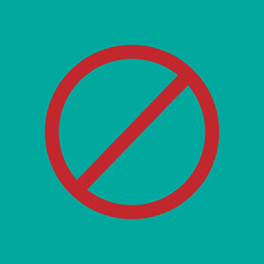 Not Allowed Sign, vector stop icon symbol