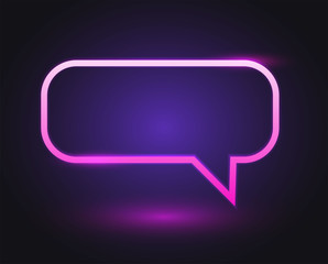 bright vector dialogue icon on a dark background