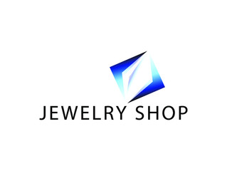 company logo design,logo for jewelry shop , diamond, blue logo 