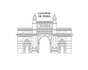 India, Mumbai city. Indian gateway famous landmark.