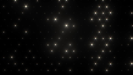 Glitter Shining Star Flash Light Wall 3D illustration background