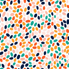 Abstract background of polka dot style in bright colors. Decorative mosaic background for print.