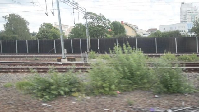 Train travel scenery
