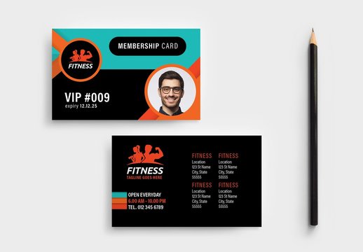 Gym Fitness Membership Card Layout