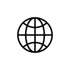go to web icon vector. Globe icon vector