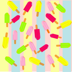 Colorful ice cream for the background.