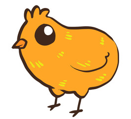 Chickens made in cartoon style