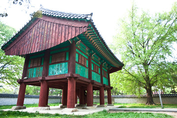 Gyeonggijeon Hall in Jeonju-si, South Korea. Gyeonggijeon is a building of the Joseon Dynasty.
