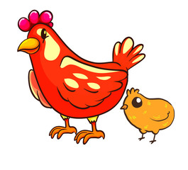 hen and chicken