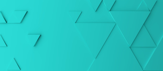 Abstract modern turquoise triangle background