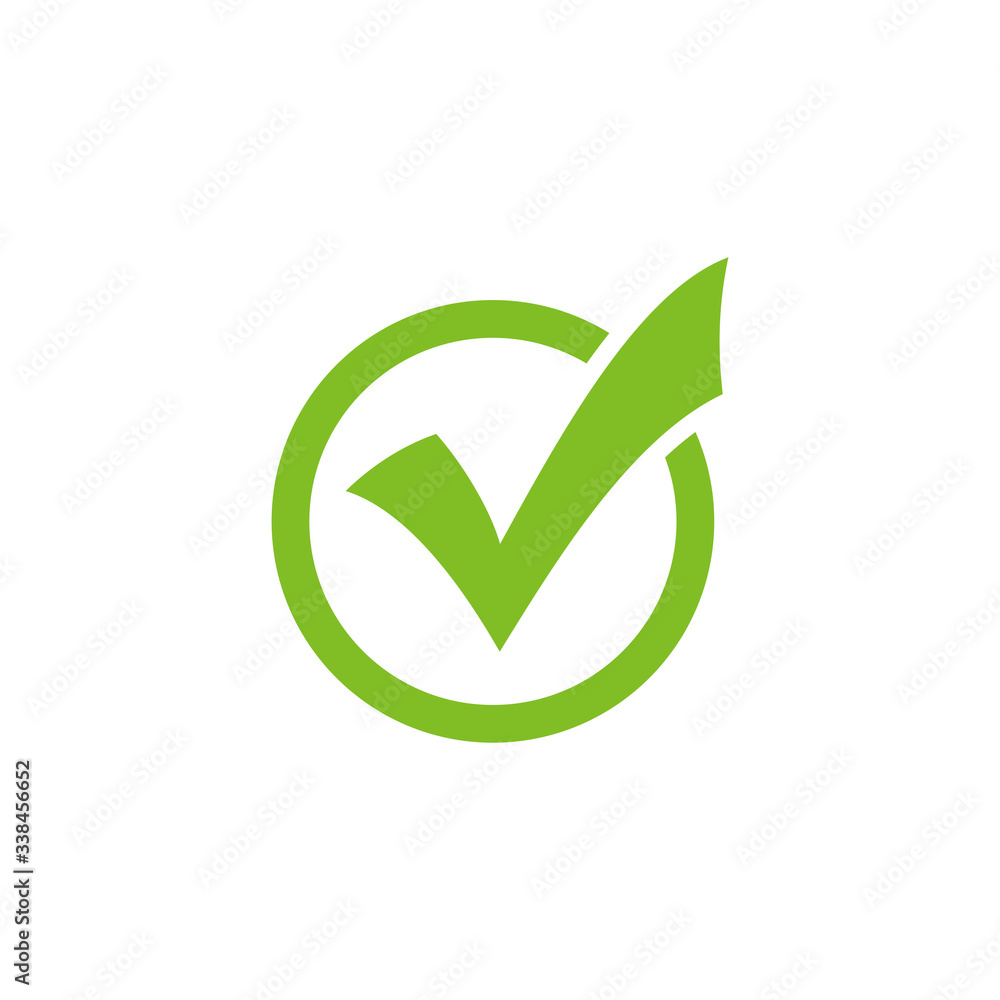Poster check mark icon vector. tick icon vector