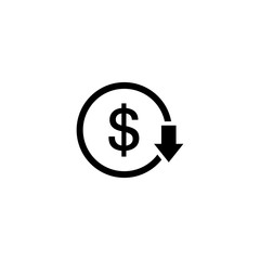 cost reduction icon vector. Reduce costs icon