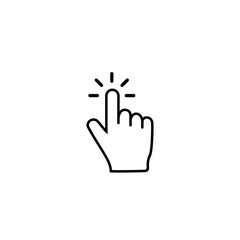 Hand click icon vector. Hand cursor icon 