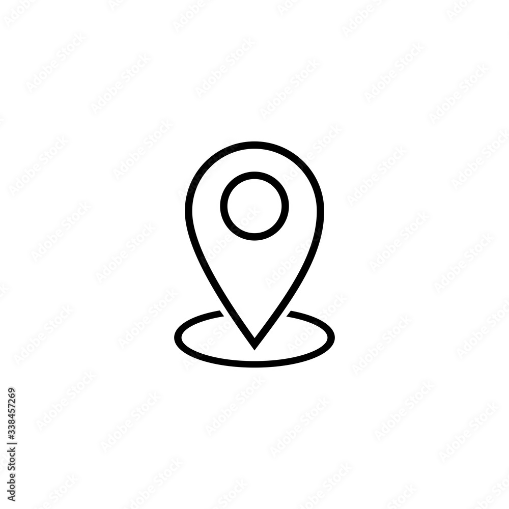 Poster pin map icon vector. location point vector