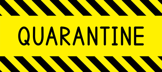 Quarantine. Warning stripe.