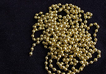 Costume jewelry on a dark background. Women's jewelry