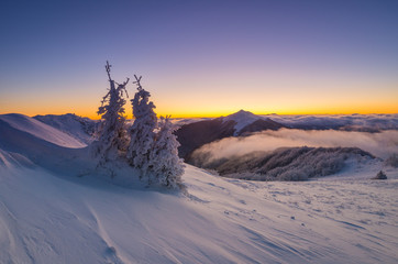 Winter in the mountains. Bieszczady National Park. © uranos1980