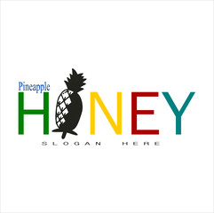  Fruit logo, pineapple logo. pineapple with brand and white background