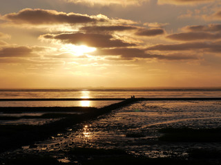 Nordsee bei Norddeich am Abend