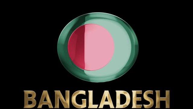 3D intro illustration intro representation of the flag and country of Bangladesh