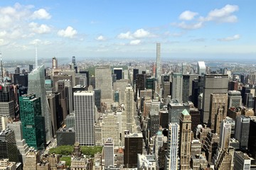 Fototapeta na wymiar Manhattan, New York, United States. View of Midtown from the observation deck of the Empire State Building.